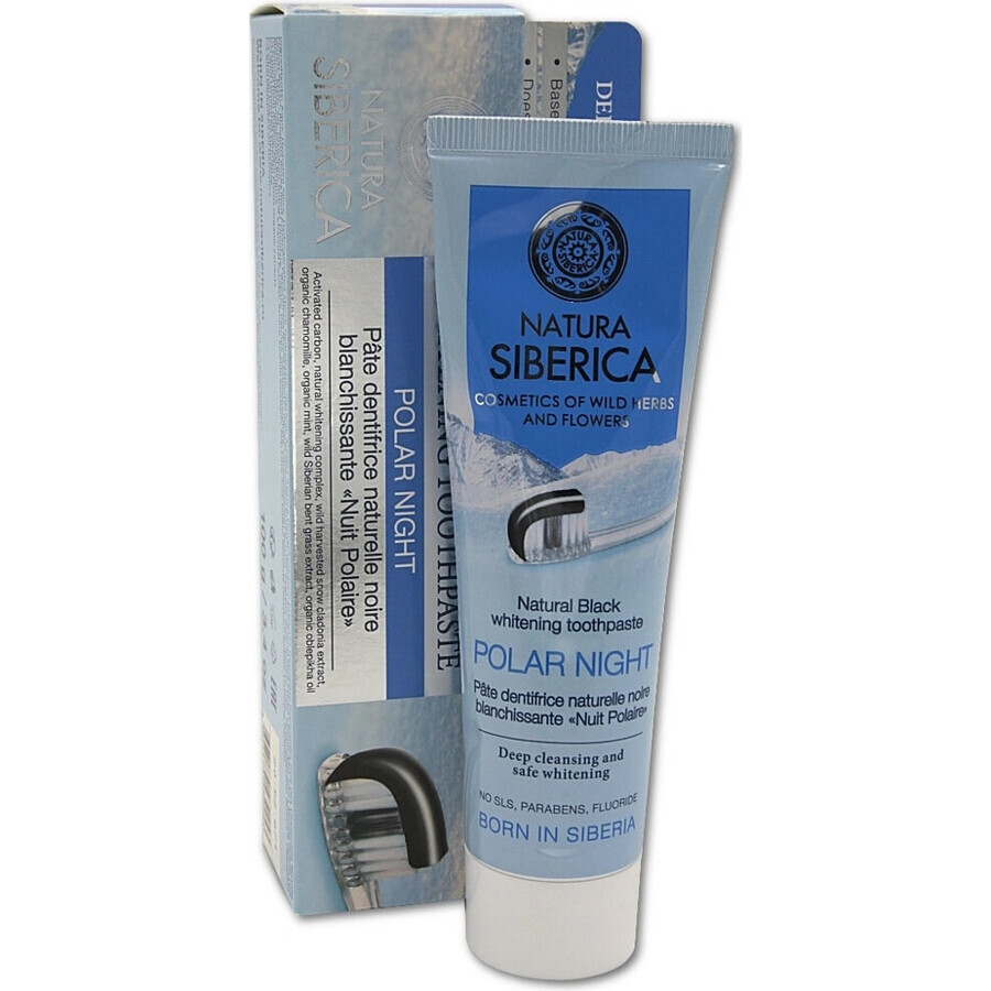 Natura Siberica whitening toothpaste black "Polar Night" 1×100 g, toothpaste