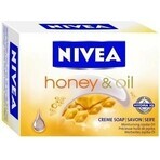 NIVEA Honey&Oil Solid Soap 100g 1×100 g, savon solide