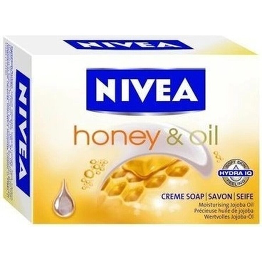 NIVEA Honey&Oil Solid Soap 100g 1×100 g, savon solide