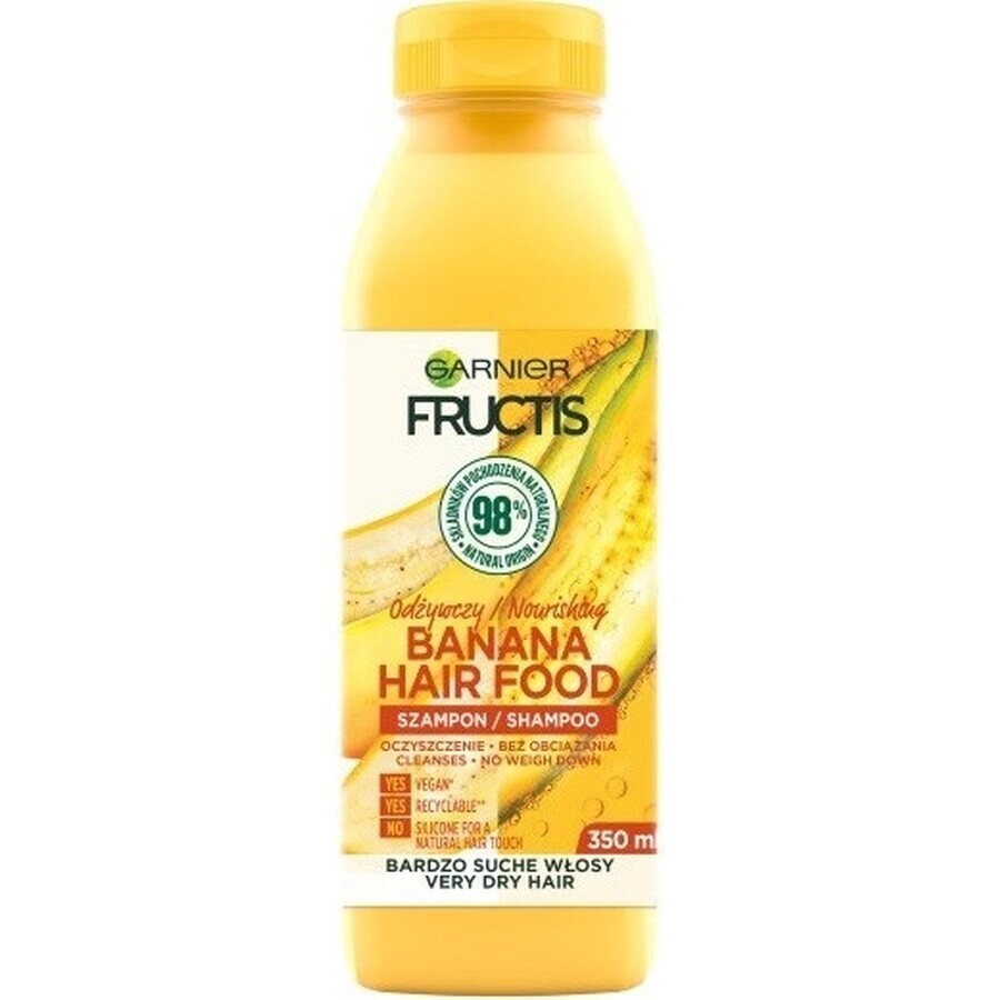 Garnier Fructis Hair Food Champú Plátano 1×350 ml, champú