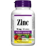 WEBBER NATURALS Zinco 15 mg 1×90 tbl, integratore alimentare