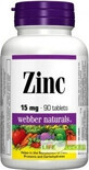 WEBBER NATURALS Zink 15 mg 1&#215;90 tbl, Nahrungserg&#228;nzungsmittel