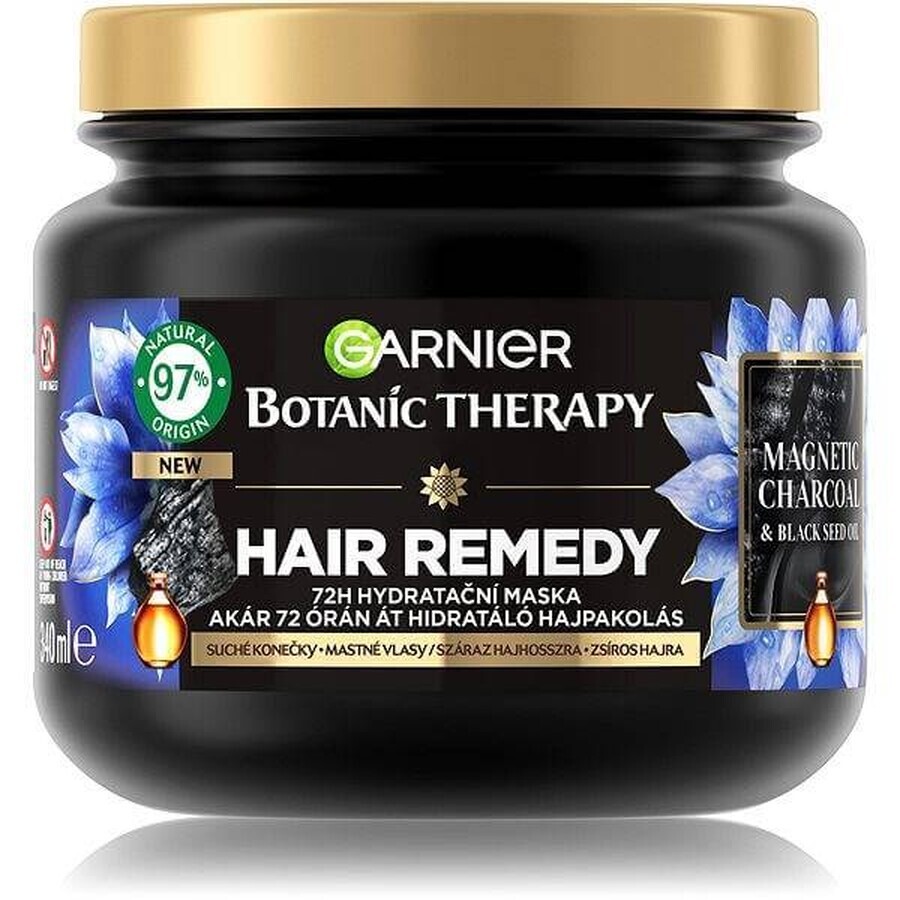 Garnier Botanic Therapy Hair Remedy Magnetic Charcoal Moisturising Hair Mask 340 ml 1×340 ml, Haarmaske