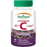 JAMIESON VITAMIN C + IMUNE SHIELD GUMMIES 1×60 Stück, Lutschtabletten mit Holunderblütengeschmack