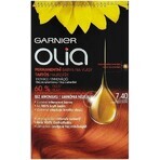 Garnier Olia Permanente Haarfarbe 7.40 Intensives Kupfer 1×1 Set, permanente Haarfarbe