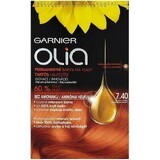 Garnier Olia Permanente Haarfarbe 7.40 Intensives Kupfer 1×1 Set, permanente Haarfarbe