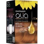 Garnier Olia Permanente Haarfarbe 7.40 Intensives Kupfer 1×1 Set, permanente Haarfarbe