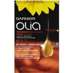 Garnier Olia Permanente Haarfarbe 7.40 Intensives Kupfer 1×1 Set, permanente Haarfarbe