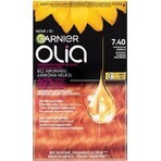 Garnier Olia Permanente Haarfarbe 7.40 Intensives Kupfer 1×1 Set, permanente Haarfarbe