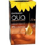 Garnier Olia Permanente Haarfarbe 7.40 Intensives Kupfer 1×1 Set, permanente Haarfarbe