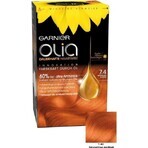 Garnier Olia Permanente Haarfarbe 7.40 Intensives Kupfer 1×1 Set, permanente Haarfarbe