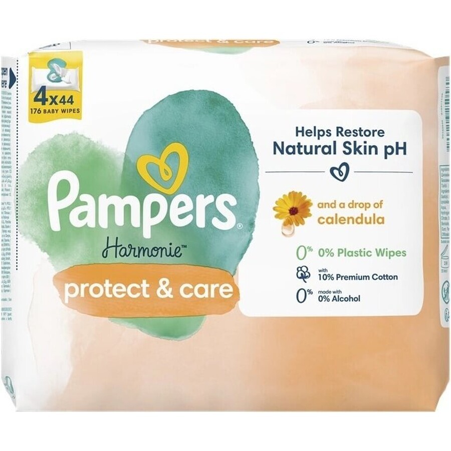 PAMPERS HARMONIE HARMONIE PROTECT&CARE WIPES 176KS 1×176 pcs, wet wipes