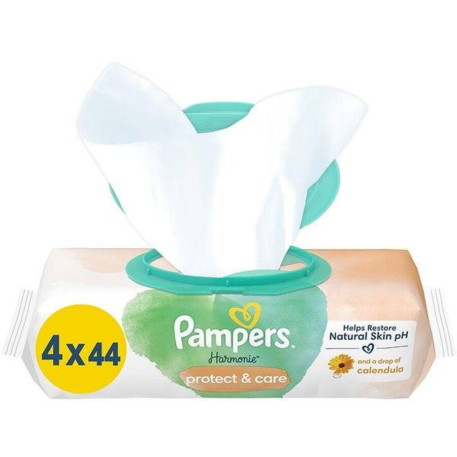 PAMPERS HARMONIE HARMONIE PROTECT&CARE WIPES 176KS 1×176 pcs, wet wipes