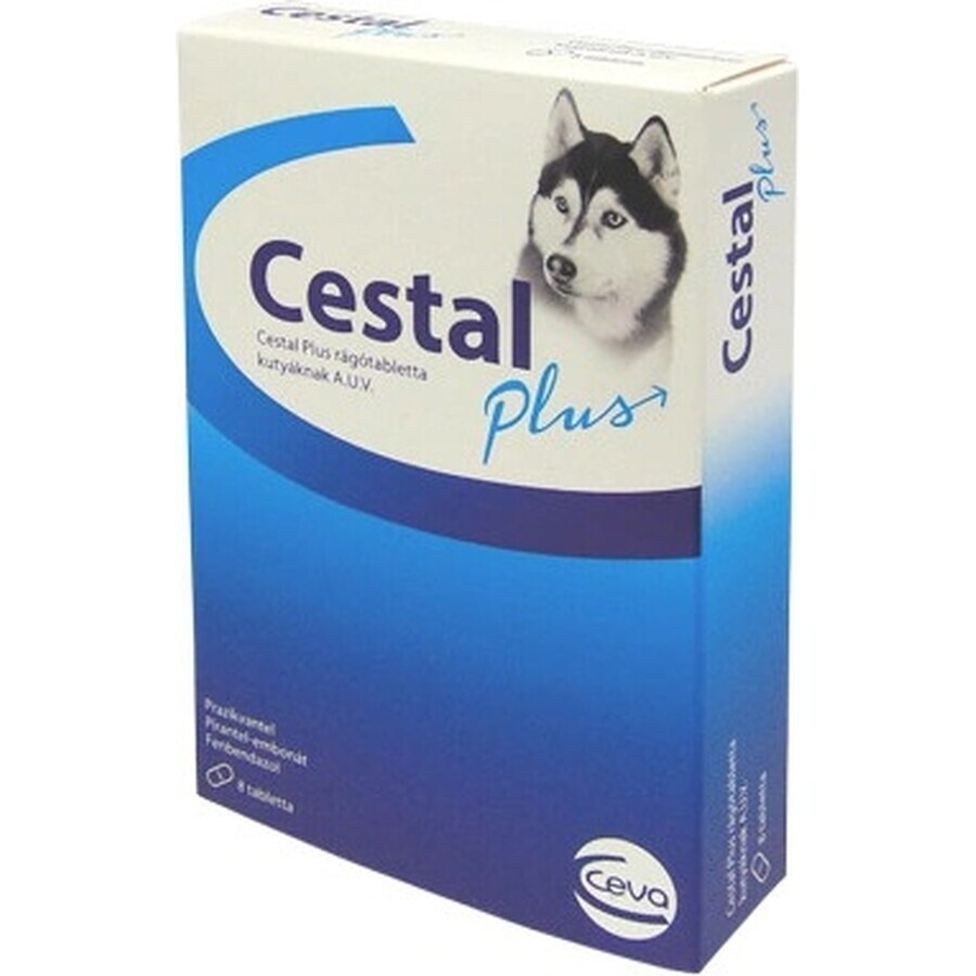 Cestal Plus comprimés à croquer pour chiens 1×8 tbl, comprimés antiparasitaires aromatisés pour chiens