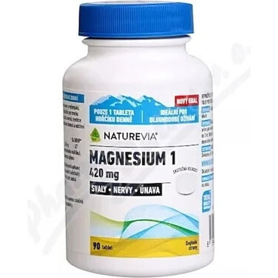 NATUREVIA MAGNESIUM 1 MEGA 835 mg 1×90 tbl, Magnesium