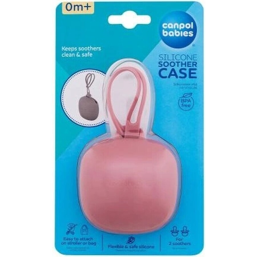 Canpol kids silicone sucette rose capuchon 1×1pc, sucette capuchon