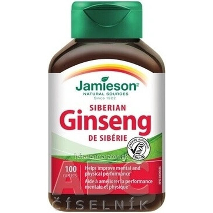 JAMIESON Ginseng siberian 650 mg 1×100 tbl, ginseng