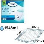 TENA Bed Super 1×28 unidades, absorbentes 60x75 cm