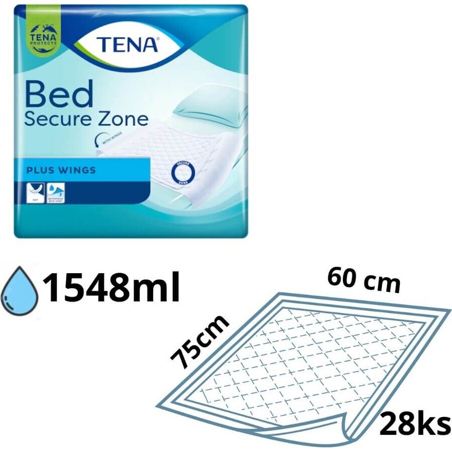 TENA Bed Super 1×28 unidades, absorbentes 60x75 cm