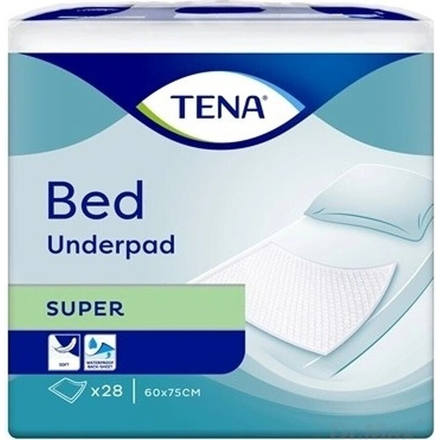 TENA Bed Super 1×28 unidades, absorbentes 60x75 cm