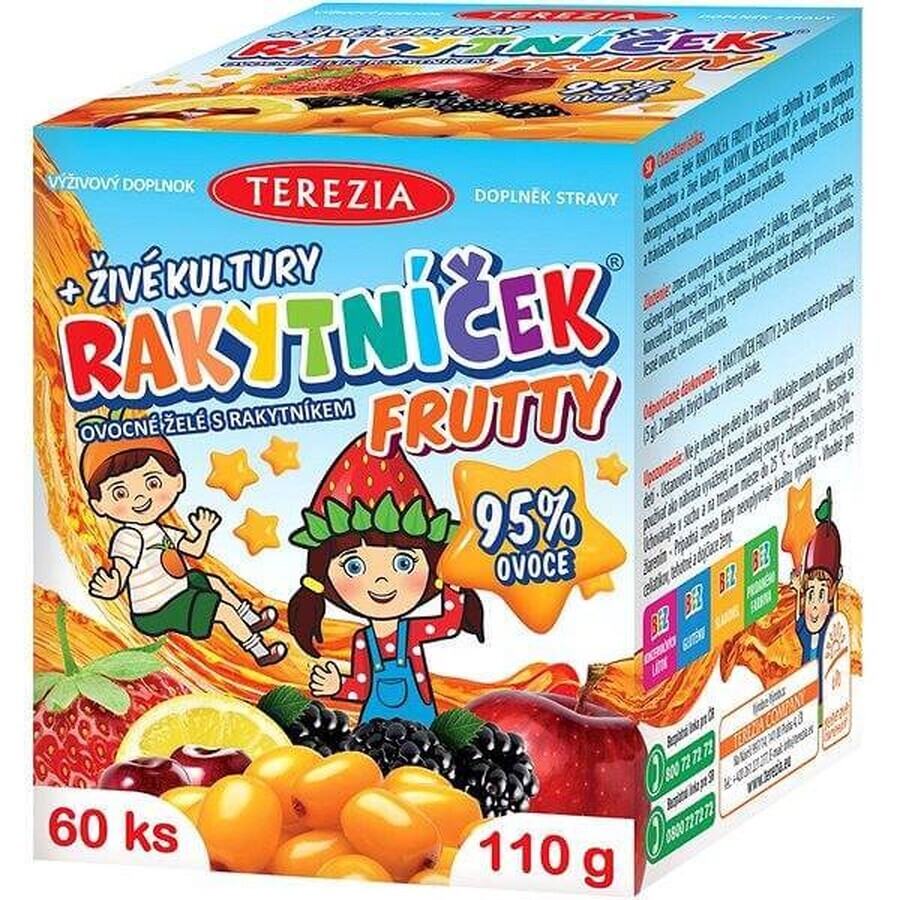 TEREZIA CANCER FRUTTY + cultures vivantes 1×60 pcs, supplément nutritionnel pour enfants