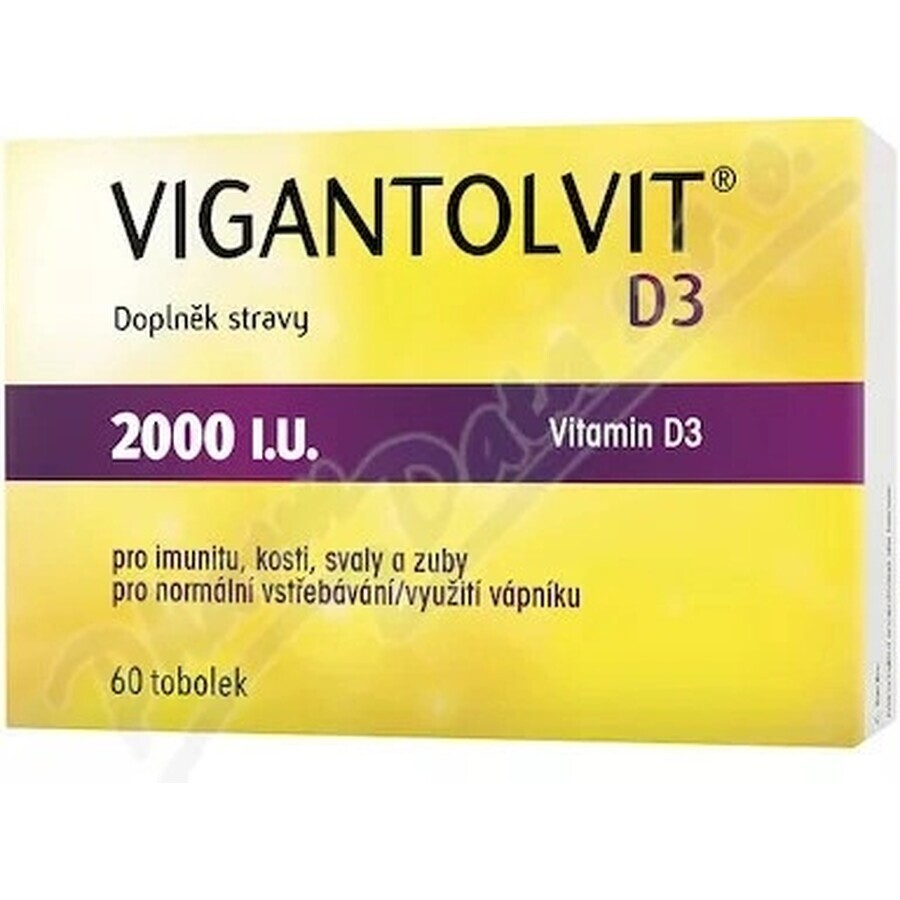 Vigantolvit D3 2000 UI 1×60 cps, supliment alimentar