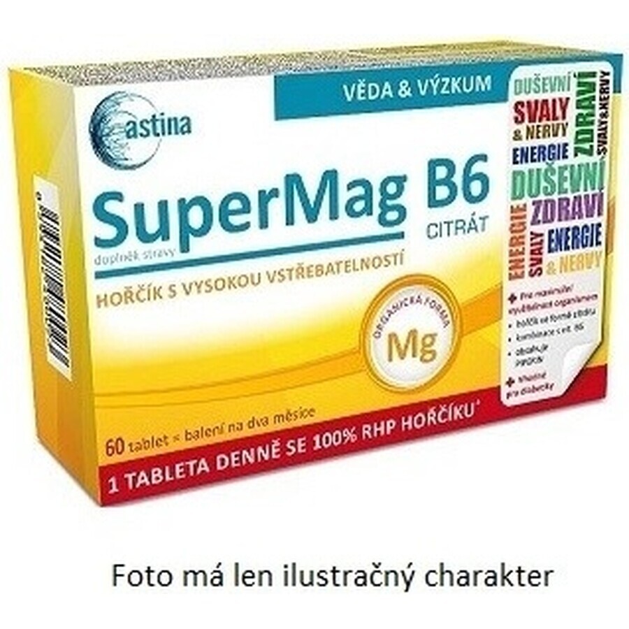 Astina SuperMag B6 CITRATE 1×30 tbl, Nahrungsergänzungsmittel