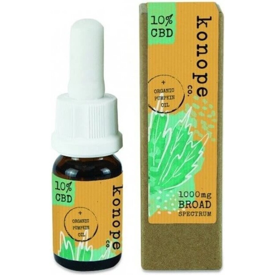 Hemp co. 10% CBD dans l'huile de pépins de courge biologique - large spectre 1000g 1×10 g