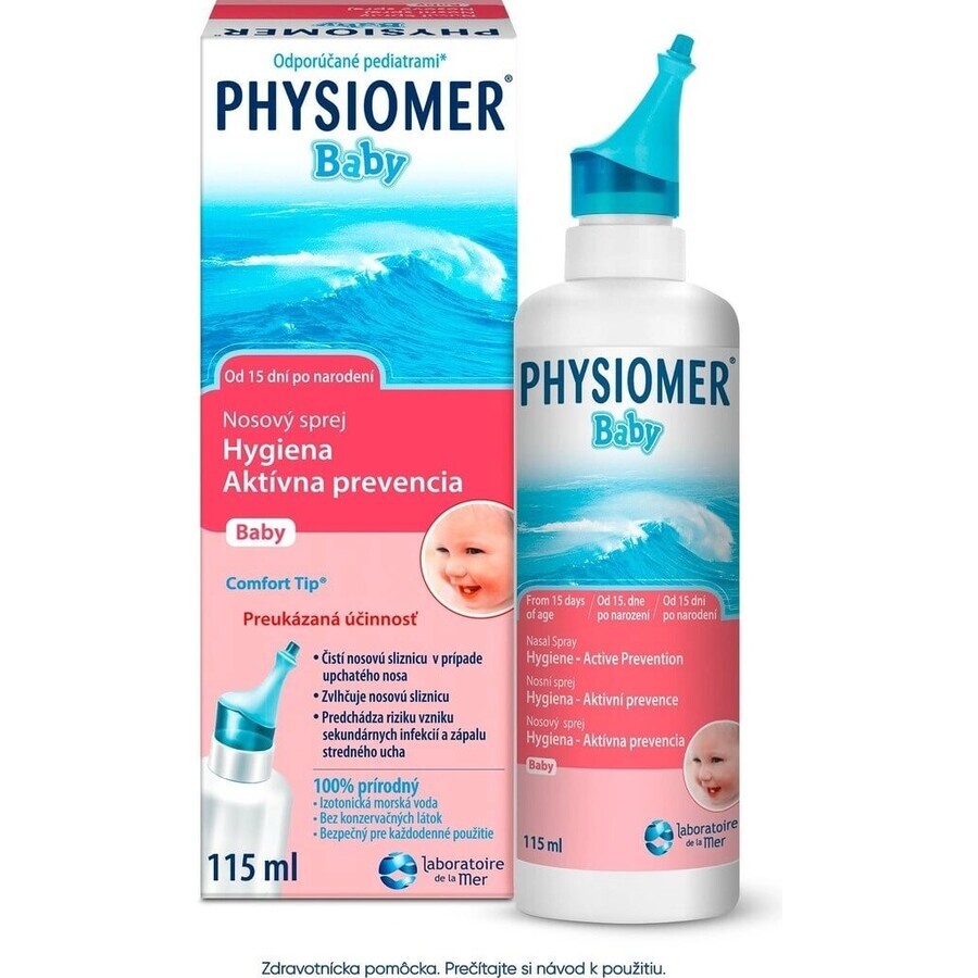 PHYSIOMER Baby izotonic 1×115 ml, izotonic, cu apă de mare