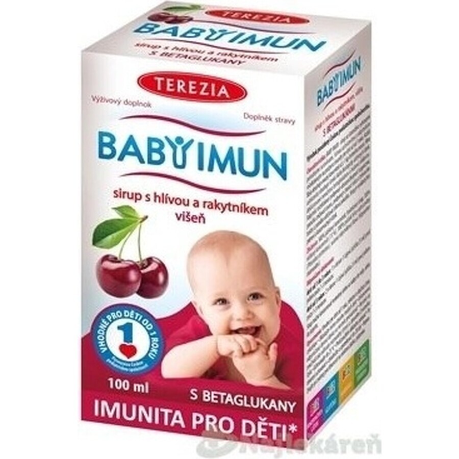 TEREZIA BABY IMMUN siroop met meidoorn en duindoorn 1×100 ml, voedingssupplement