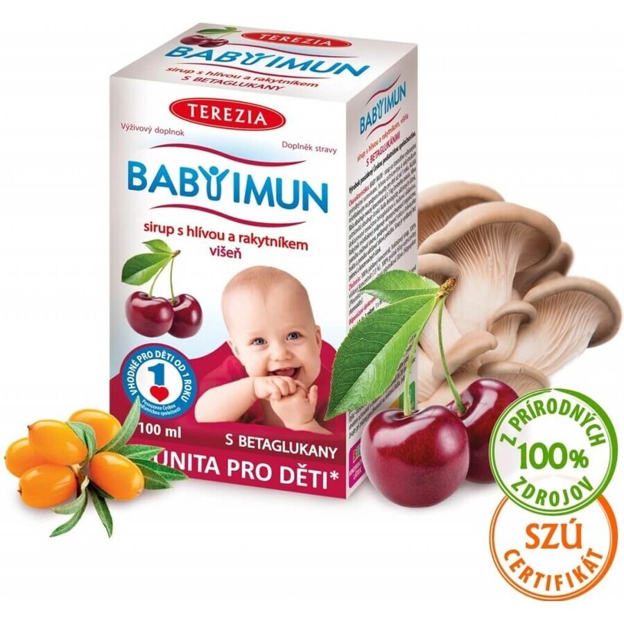 TEREZIA BABY IMMUN siroop met meidoorn en duindoorn 1×100 ml, voedingssupplement