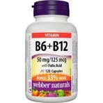 WEBBER NATURALS Vitamin B6+B12+Folic Acid 1×120 cps, food supplement