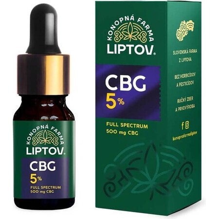 HEMP PHARMA LIPTOV LIPTOV CBG OIL 5% 10ML 1×10 ml