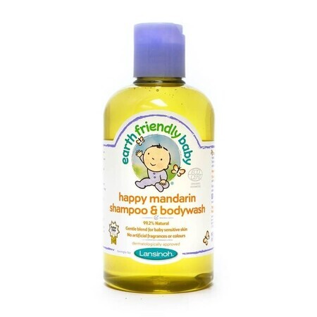 Șampon și gel de dus cu mandarine Baby, 250 ml, Earth Friendly