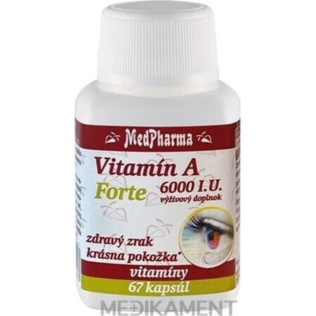 MedPharma Vitamina A 6000 UI Forte 1×67 cps, complemento alimenticio