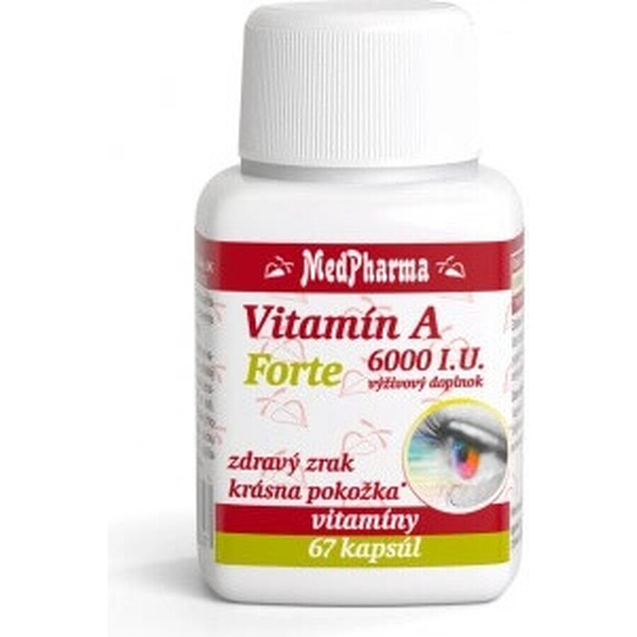 MedPharma Vitamina A 6000 UI Forte 1×67 cps, complemento alimenticio