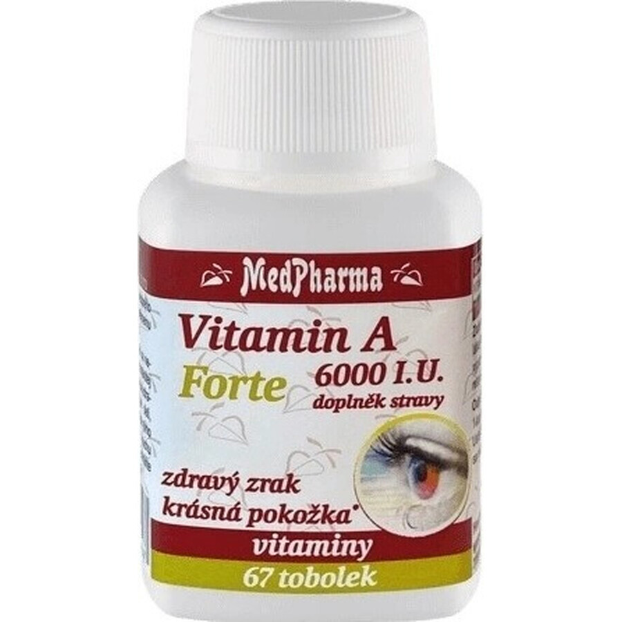 MedPharma Vitamina A 6000 UI Forte 1×67 cps, complemento alimenticio