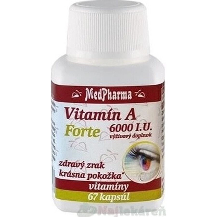 MedPharma Vitamina A 6000 UI Forte 1×67 cps, complemento alimenticio