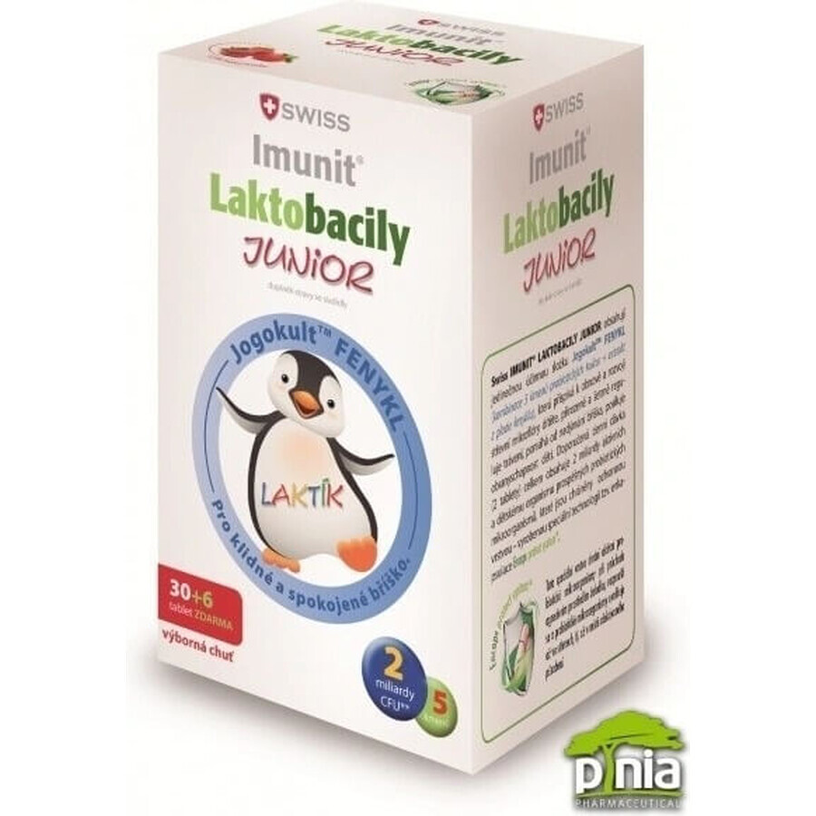 SWISS Lactobacilli JUNIOR Immunit + Vitamin D3 30+6 Tbl. 1×36 Tbl, Vitamine