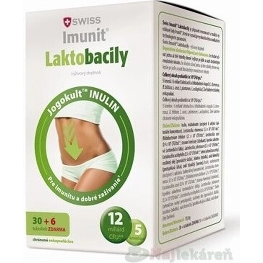 SWISS Lactobacilli JUNIOR Immunit + Vitamin D3 30+6 Tbl. 1×36 Tbl, Vitamine