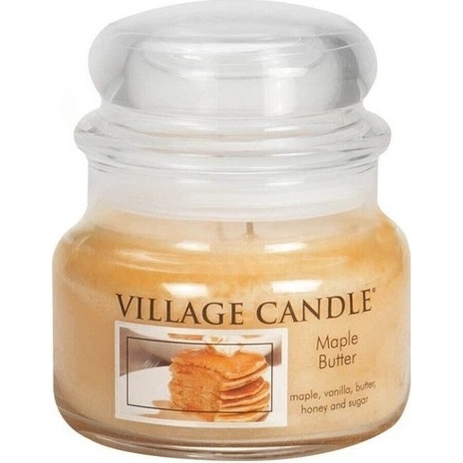 Village Candle Bougie parfumée en bouteille - Beurre d'érable - Sirop d'érable, petite 1×1 pc, bougie parfumée