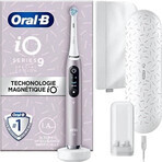 Oral B EK iO Series 9 Rozenkwarts + tandenborstelhouder + reisetui 1×1 set, elektronische tandenborstel