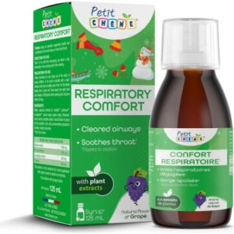 Petit Respiratory comfort sirop pentru copii 125 ml 1×125 ml, sirop pentru susținerea respirației și calmarea gâtului