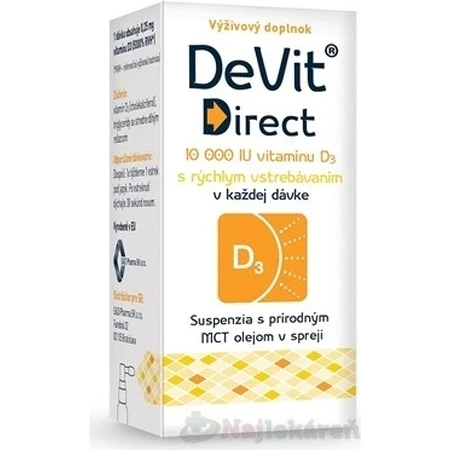 DeVit Direct 10 000 IU 1×6 ml, voedingssupplement