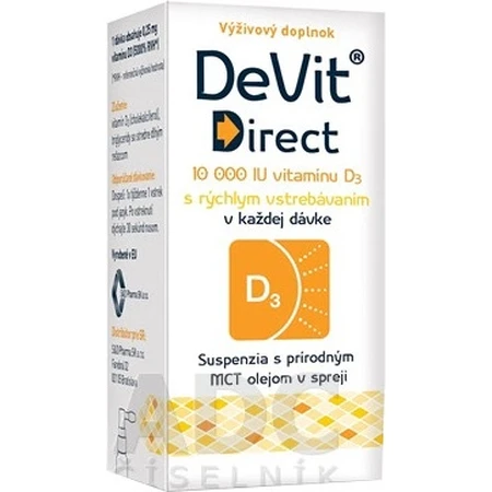 DeVit Direct 10 000 IU 1×6 ml, voedingssupplement
