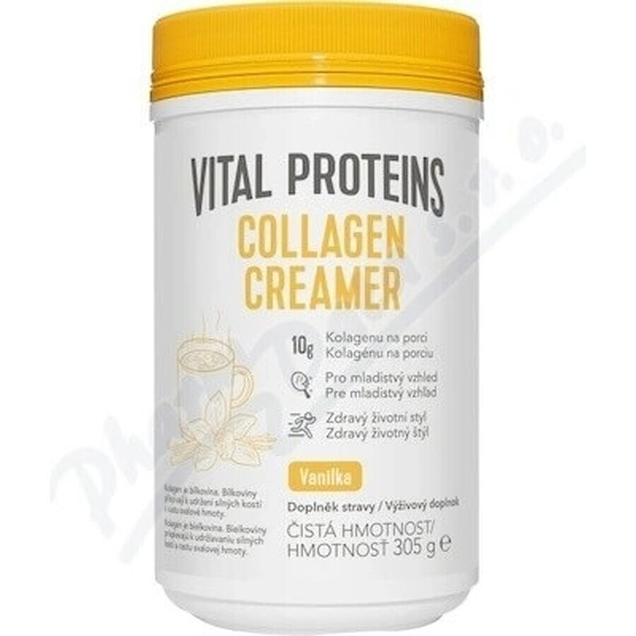 Vital Proteins Collagen Creamer Vanilie pulbere de colagen 305g 1×305g, aromă de cafea