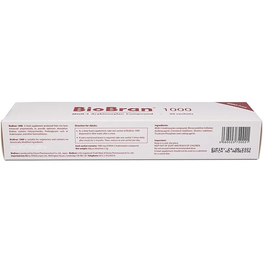 BioBran 1000, 30 Sachets, Daiwa Pharmaceutical