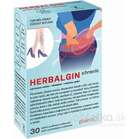 HERBALGIN chronic 1×30 tbl, Nahrungsergänzungsmittel für Menschen mit langfristigen Entzündungen im Körper