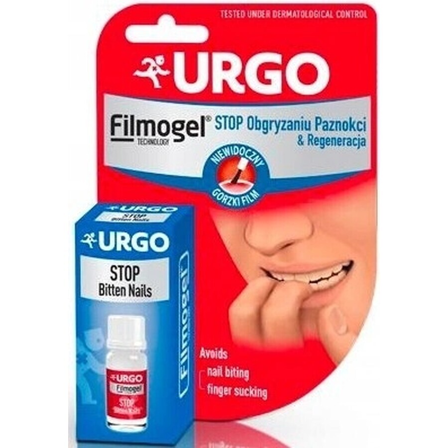 URGO FILMOGEL STOP NAIL BIKETING 1×9 ml, laca de uñas amarga contra morderse las uñas