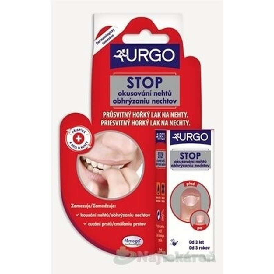 URGO FILMOGEL STOP NAIL BIKETING 1×9 ml, laca de uñas amarga contra morderse las uñas